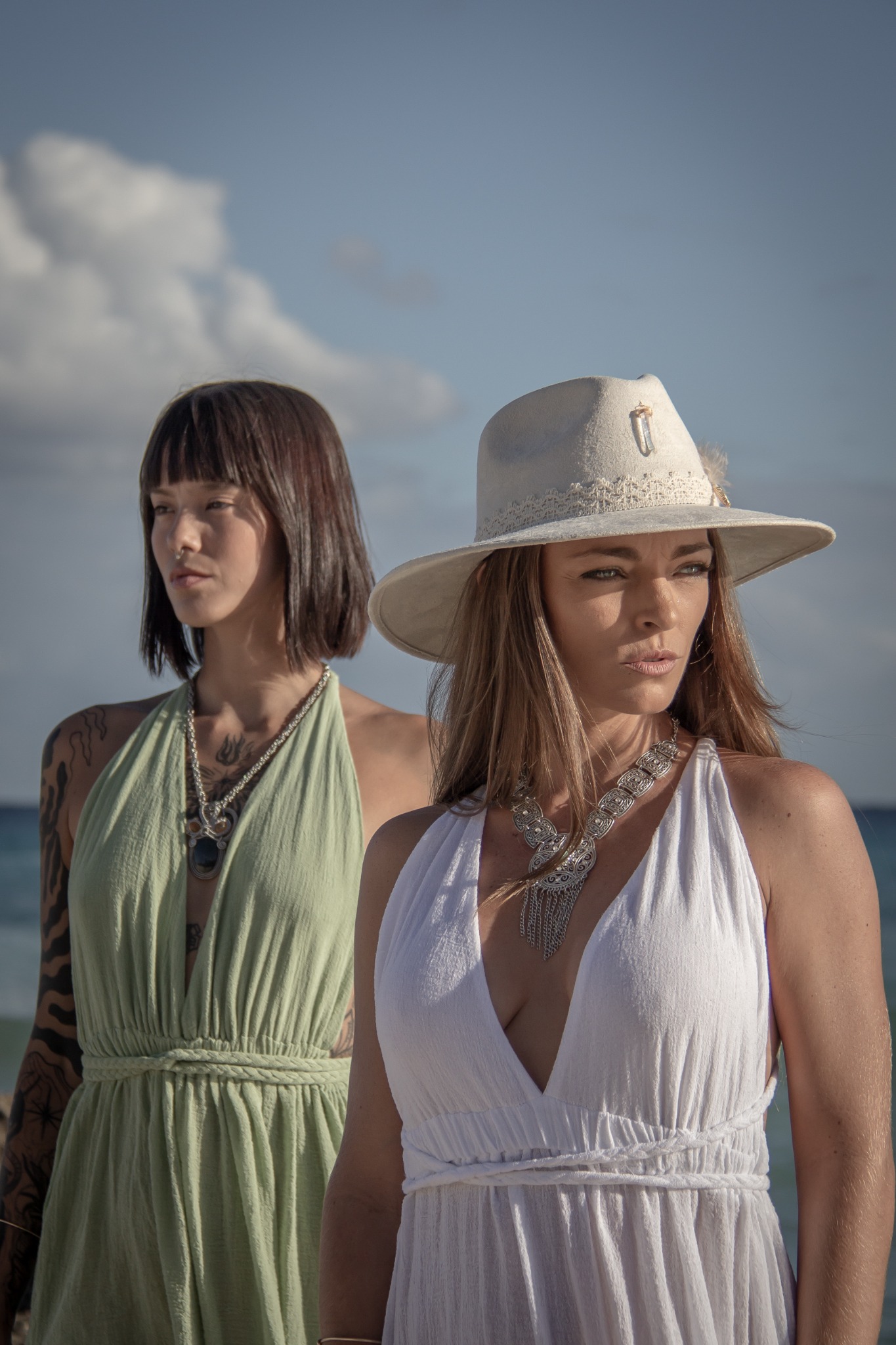 Custom flowing pieces by the sea