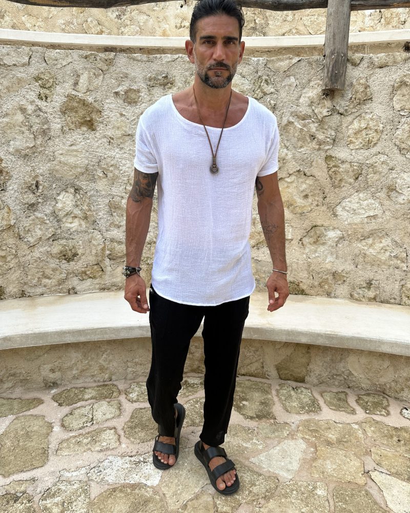Playera Blanco Slub (1)